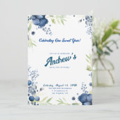 Berry eerste verjaardag! 1e Jubileum Partij Kaart (Staand voorkant)