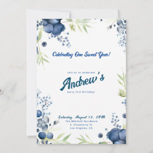 Berry eerste verjaardag! 1e Jubileum Partij Kaart