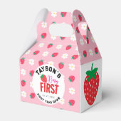 Berry Eerste Verjaardag 1e Verjaardag Aardbei Bedankdoosjes (Voorkant Zijde)