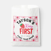 Berry Eerste Verjaardag 1e Verjaardag Aardbei Bedankzakje (Voorkant)