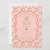 Berry Eerste Verjaardag 1e Verjaardag Aardbei Kaart (Voorkant)