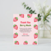 Berry eerste verjaardag 1e verjaardag bedankkaart (Staand voorkant)