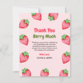 Berry eerste verjaardag 1e verjaardag bedankkaart (Voorkant)