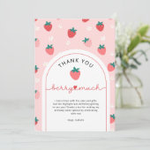 Berry eerste verjaardag 1e verjaardag bedankkaart kaart (Staand voorkant)