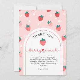 Berry eerste verjaardag 1e verjaardag bedankkaart kaart