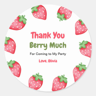 Berry eerste verjaardag 1e verjaardag Dank u Ronde Sticker