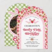 Berry Eerste Verjaardag 1e Verjaardag Kaart (Voorkant / Achterkant)