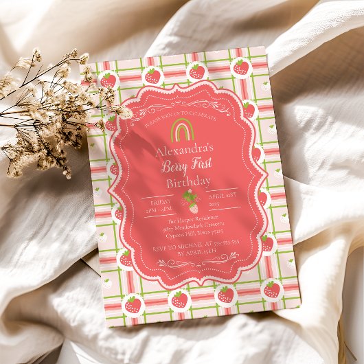 Berry Eerste Verjaardag 1e Verjaardag Kaart