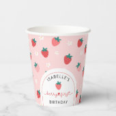 Berry eerste verjaardag 1e verjaardag meisje papieren bekers (Achterkant)