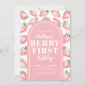 Berry Eerste Verjaardag 1e Verjaardag Party Kaart (Voorkant)