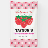 Berry Eerste Verjaardag 1e Verjaardag Spandoek (Verticaal)