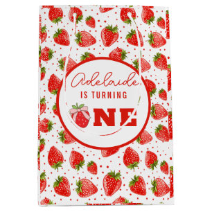 Berry Eerste Verjaardag 1e Verjaardag Strawberry P Medium Cadeauzakje