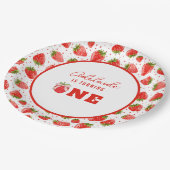 Berry Eerste Verjaardag 1e Verjaardag Strawberry P Papieren Bordje (Gekanteld)