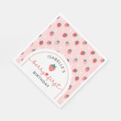 Berry Eerste Verjaardag 1e Verjaardag Strawberry P Servet (Hoek)