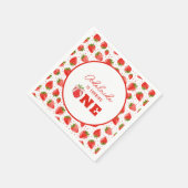 Berry Eerste Verjaardag 1e Verjaardag Strawberry P Servet (Hoek)