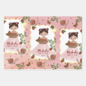 Berry eerste verjaardag aangepaste aardbei inpakpapier vel (Voorkant)