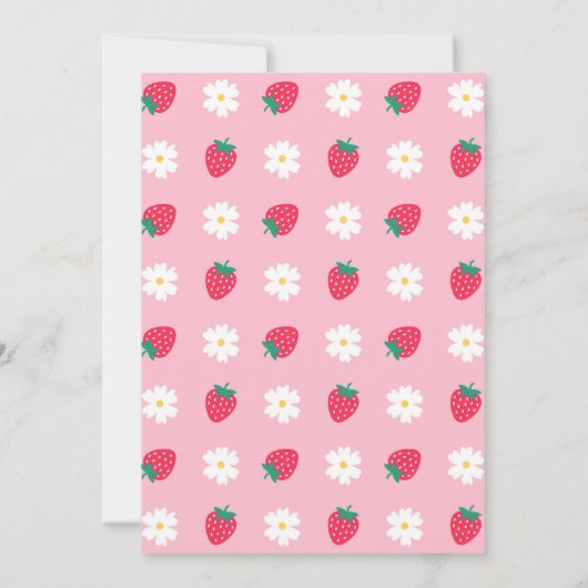 Berry Eerste Verjaardag Aardbei 1e Verjaardag Kaart (Achterkant)