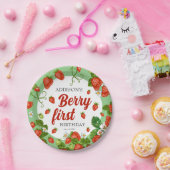 Berry Eerste Verjaardag Aardbei 1e Verjaardag Papieren Bordje (Feest)