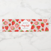 Berry Eerste Verjaardag | Aardbei 1e verjaardag Waterfles Etiket (Enkel label)