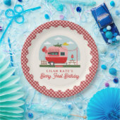 Berry Eerste Verjaardag Aardbei Camper Papieren Bordje (Feest)