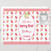 Berry Eerste Verjaardag Aardbei Design (Voorkant / Achterkant)