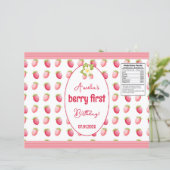 Berry Eerste Verjaardag Aardbei Design (Staand voorkant)