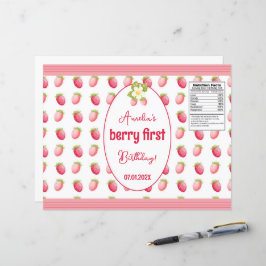 Berry Eerste Verjaardag Aardbei Design