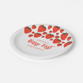 Berry Eerste Verjaardag Aardbei Design Papieren Bordje (Gekanteld)