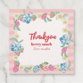 Berry Eerste Verjaardag Aardbei Thema 1e Verjaarda Bedankjes Labels (Achterkant)