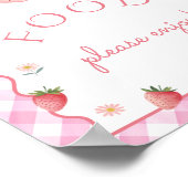 Berry Eerste Verjaardag Aardbeieneten Poster (Hoek)