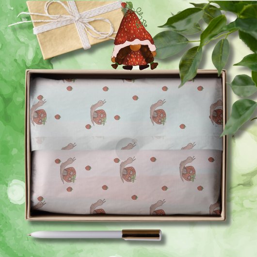 Berry eerste verjaardag aardbeienslak tissuepapier