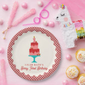 Berry Eerste Verjaardag Aardbeientaart Papieren Bordje (Feest)