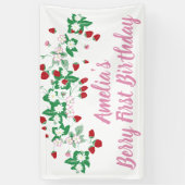 Berry Eerste Verjaardag Banner (Verticaal)