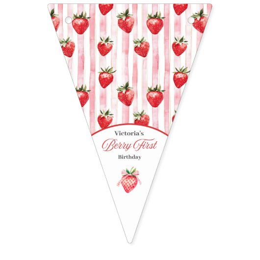Berry Eerste Verjaardag Banner (Eerste vlag)
