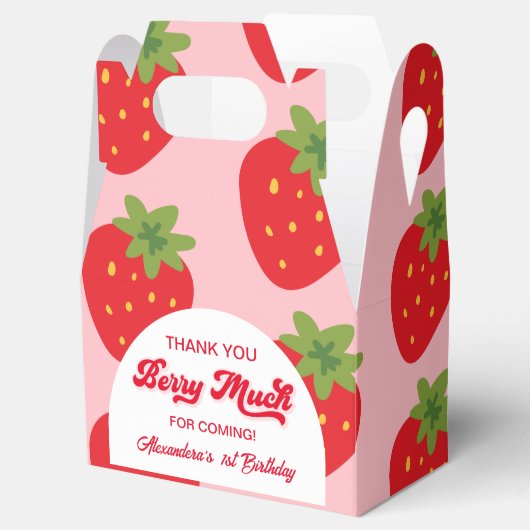 Berry eerste verjaardag bedankt bedankdoosjes (Geopend)