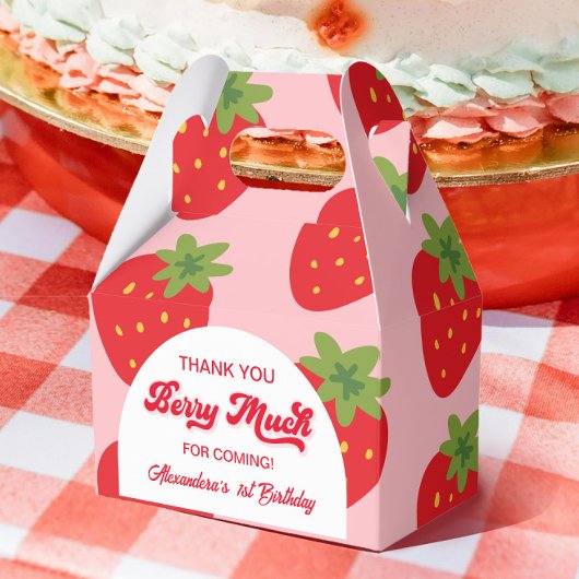 Berry eerste verjaardag bedankt bedankdoosjes