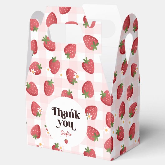 Berry eerste verjaardag bedankt bedankdoosjes (Geopend)