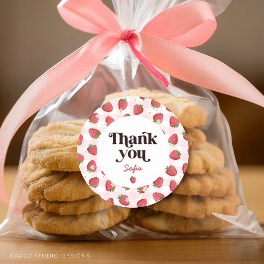 Berry eerste verjaardag bedankt ronde sticker