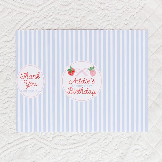 Berry eerste verjaardag Chip Bag Wrapper Printable Poster