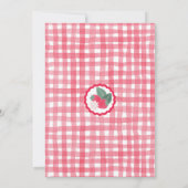 Berry Eerste Verjaardag Foto Aardbei Meisjes 1e Kaart (Achterkant)