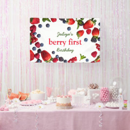 Berry Eerste verjaardag Foto Spandoek