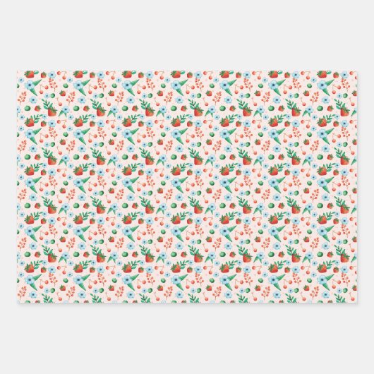 Berry Eerste Verjaardag Gift 3 set Inpakpapier Vel (Voorkant 3)