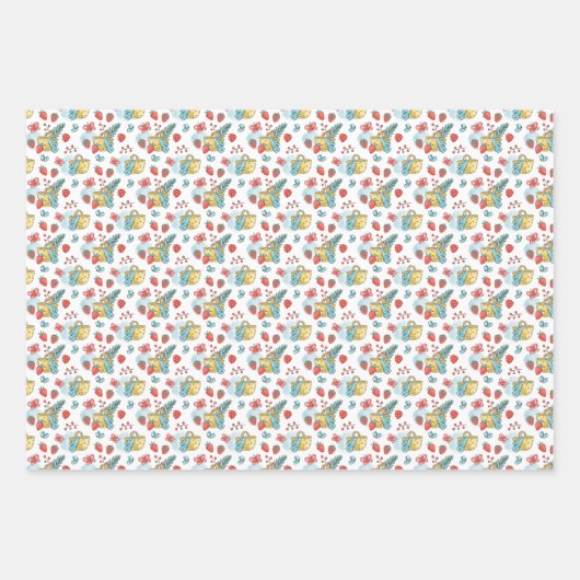 Berry Eerste Verjaardag Gift 3 set Inpakpapier Vel (Voorkant)