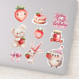 Berry eerste verjaardag Kinder aardbei Sticker