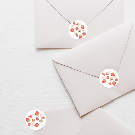 Berry eerste verjaardag kinderen | Aardbei | Patro Ronde Sticker