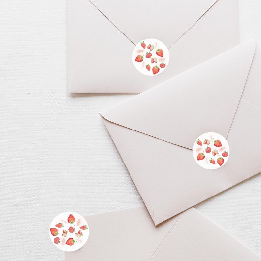 Berry eerste verjaardag kinderen | Aardbei | Patro Ronde Sticker