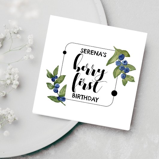 Berry eerste verjaardag kinderen | bosbes | minima servet