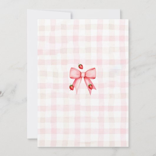 Berry Eerste Verjaardag Nodig Aardbei Verjaardag 1 Kaart (Achterkant)