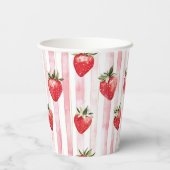 Berry Eerste Verjaardag Papier Cups Papieren Bekers (Achterkant)