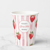 Berry Eerste Verjaardag Papier Cups Papieren Bekers (Voorkant)